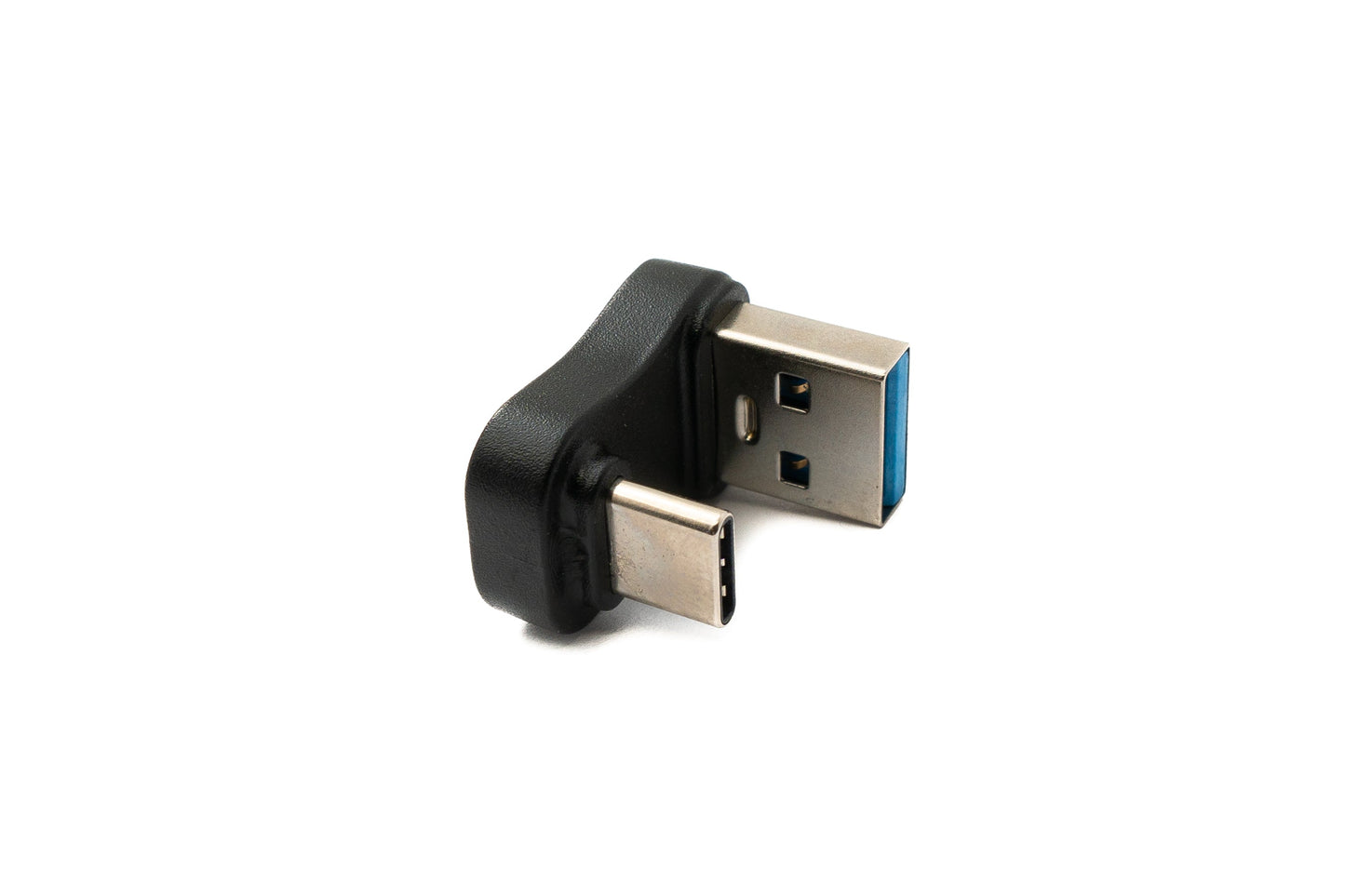 SYSTEM-S USB 3.0 Adapter Typ A Stecker zu 3.1 C Stecker unidirektional U-Turn 180° 5 Gbit/s Kabel in Schwarz