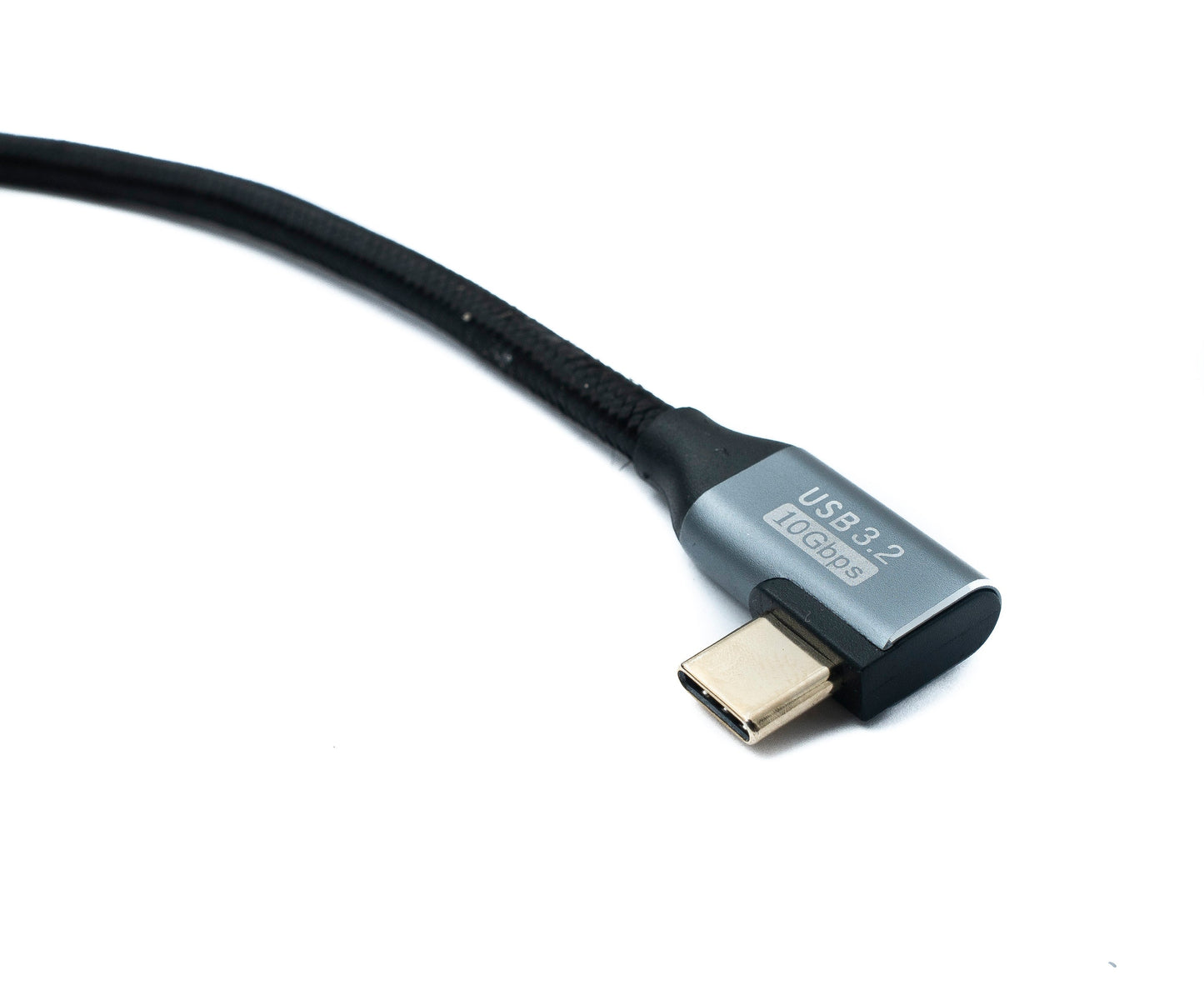 SYSTEM-S USB 3.2 Gen 2 Kabel 3 m Typ C Stecker zu Stecker geflochten Winkel 20 Gbit/s 100 W