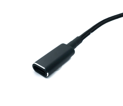 SYSTEM-S DC 20V Kabel 15 cm 2,5 x 0,7 Stecker zu USB 3.1 Typ C Buchse geflochten Winkel