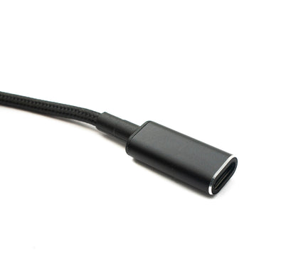 SYSTEM-S DC 20V Kabel 15 cm 4,5 x 3,0 Stecker zu USB 3.1 Typ C Buchse geflochten für HP
