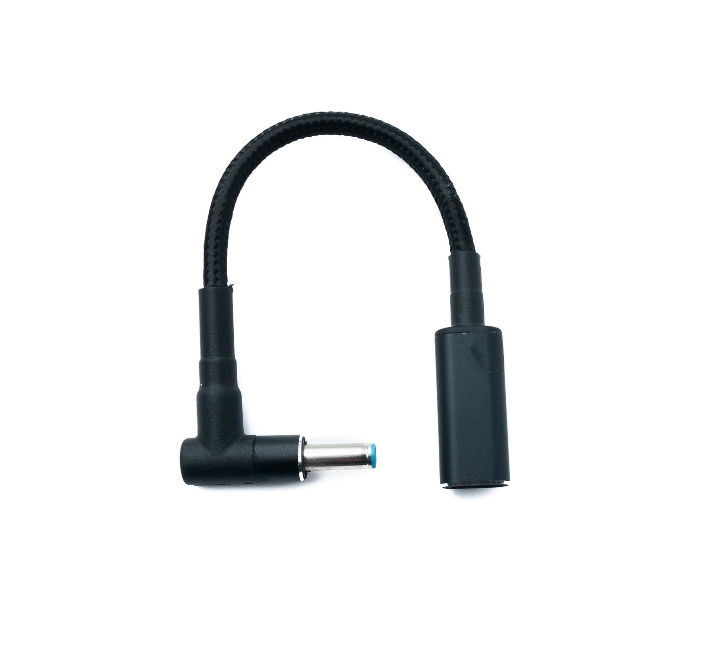 SYSTEM-S DC 20V Kabel 15 cm 4,5 x 3,0 Stecker zu USB 3.1 Typ C Buchse geflochten für HP