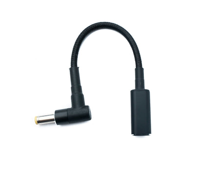 SYSTEM-S DC 20V Kabel 15 cm 5,5 x 1,7 Stecker zu USB 3.1 Typ C Buchse geflochten Winkel
