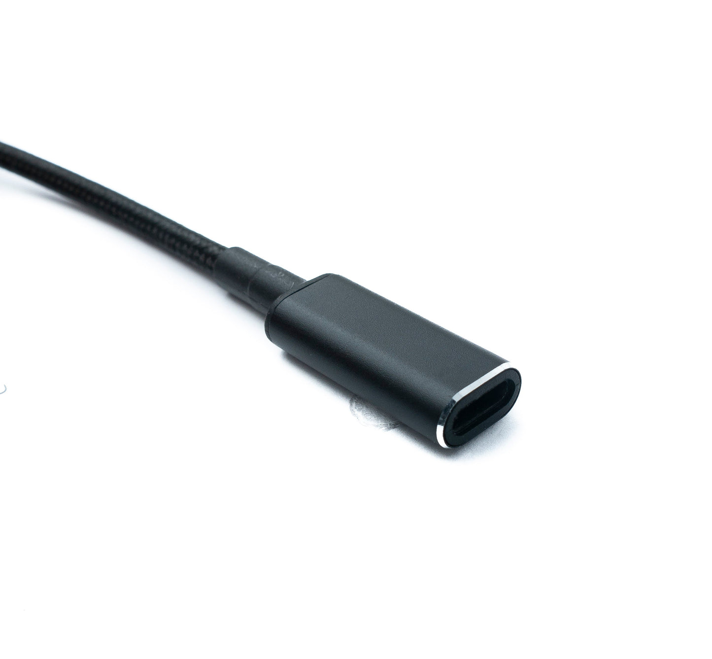 SYSTEM-S DC 20V Kabel 15 cm 5,5 x 1,7 Stecker zu USB 3.1 Typ C Buchse geflochten Winkel