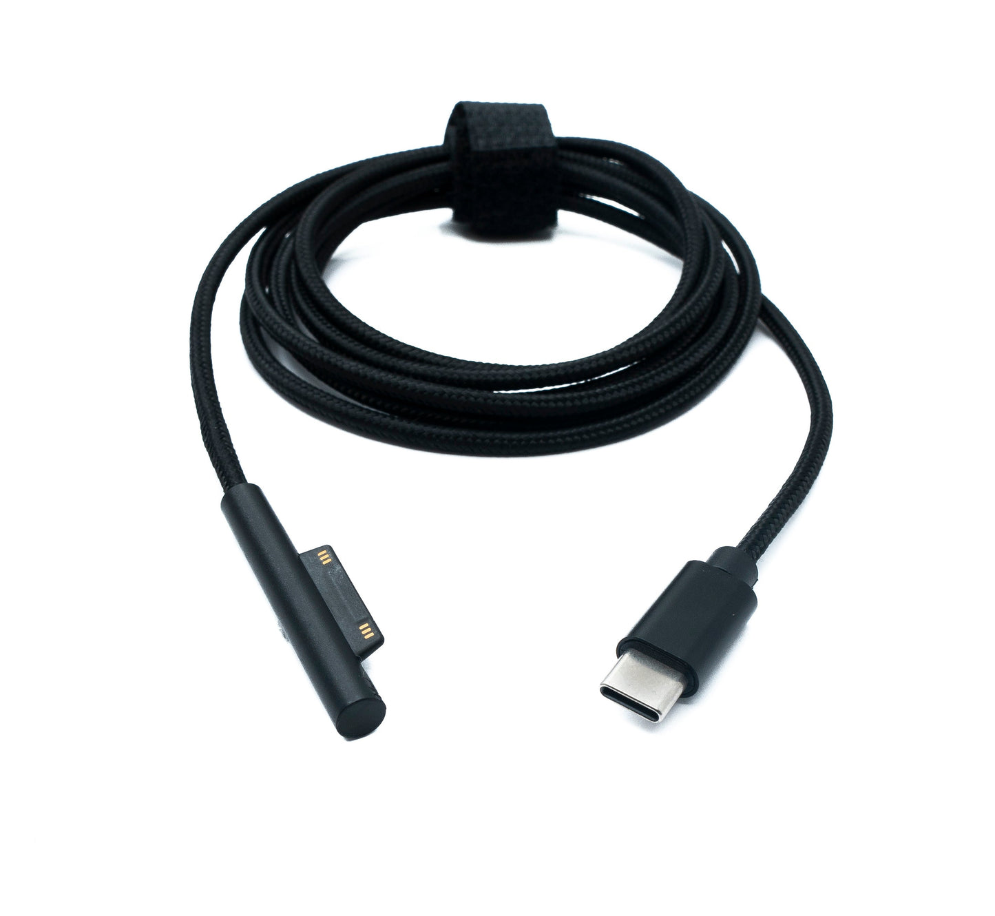 SYSTEM-S USB 3.1 Kabel 150 cm Ladekabel für Microsoft Surface geflochten in Schwarz