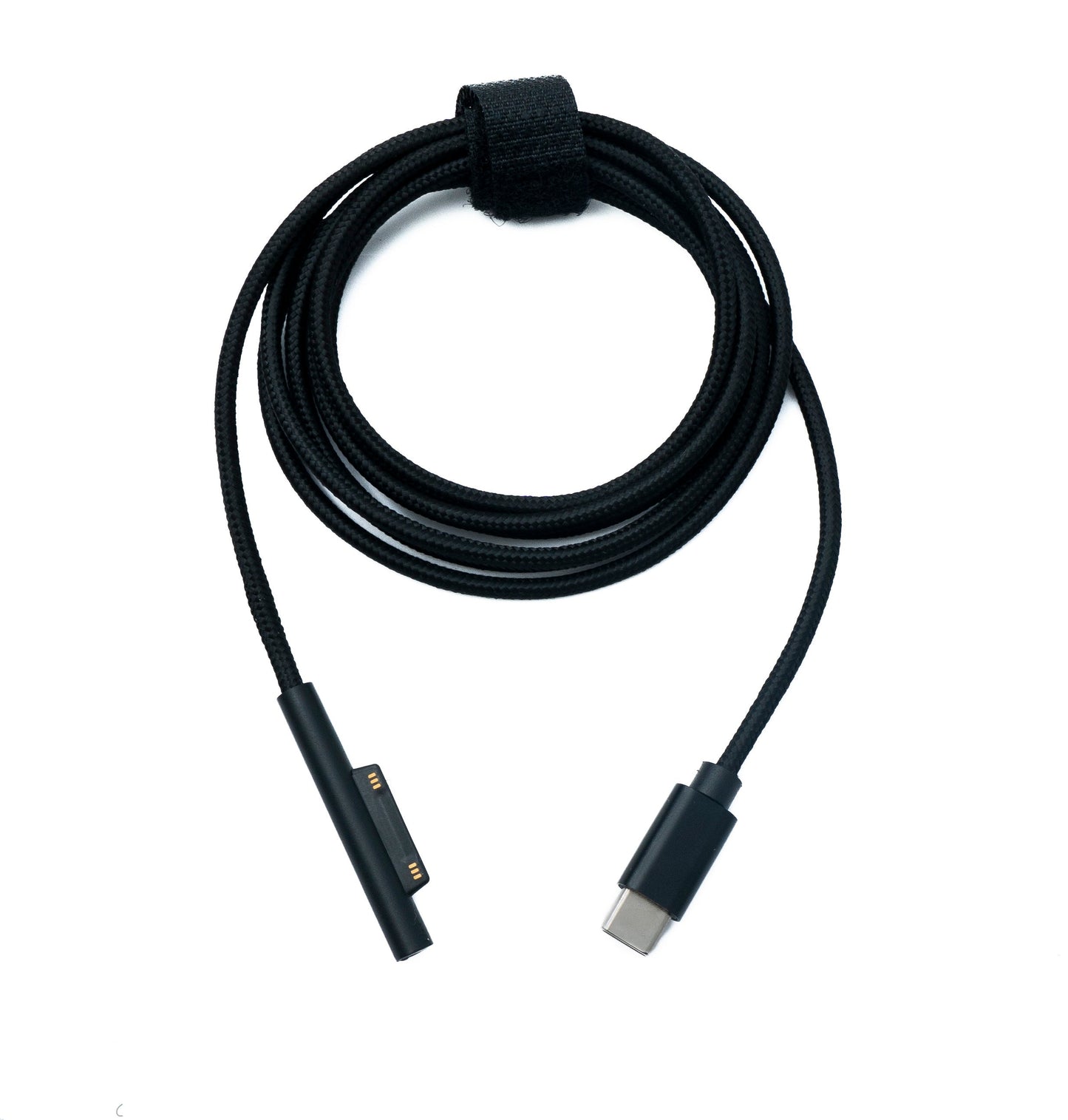 SYSTEM-S USB 3.1 Kabel 150 cm Ladekabel für Microsoft Surface geflochten in Schwarz