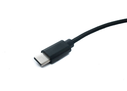SYSTEM-S USB 3.1 Kabel 100 cm Ladekabel für Microsoft Surface geflochten in Schwarz