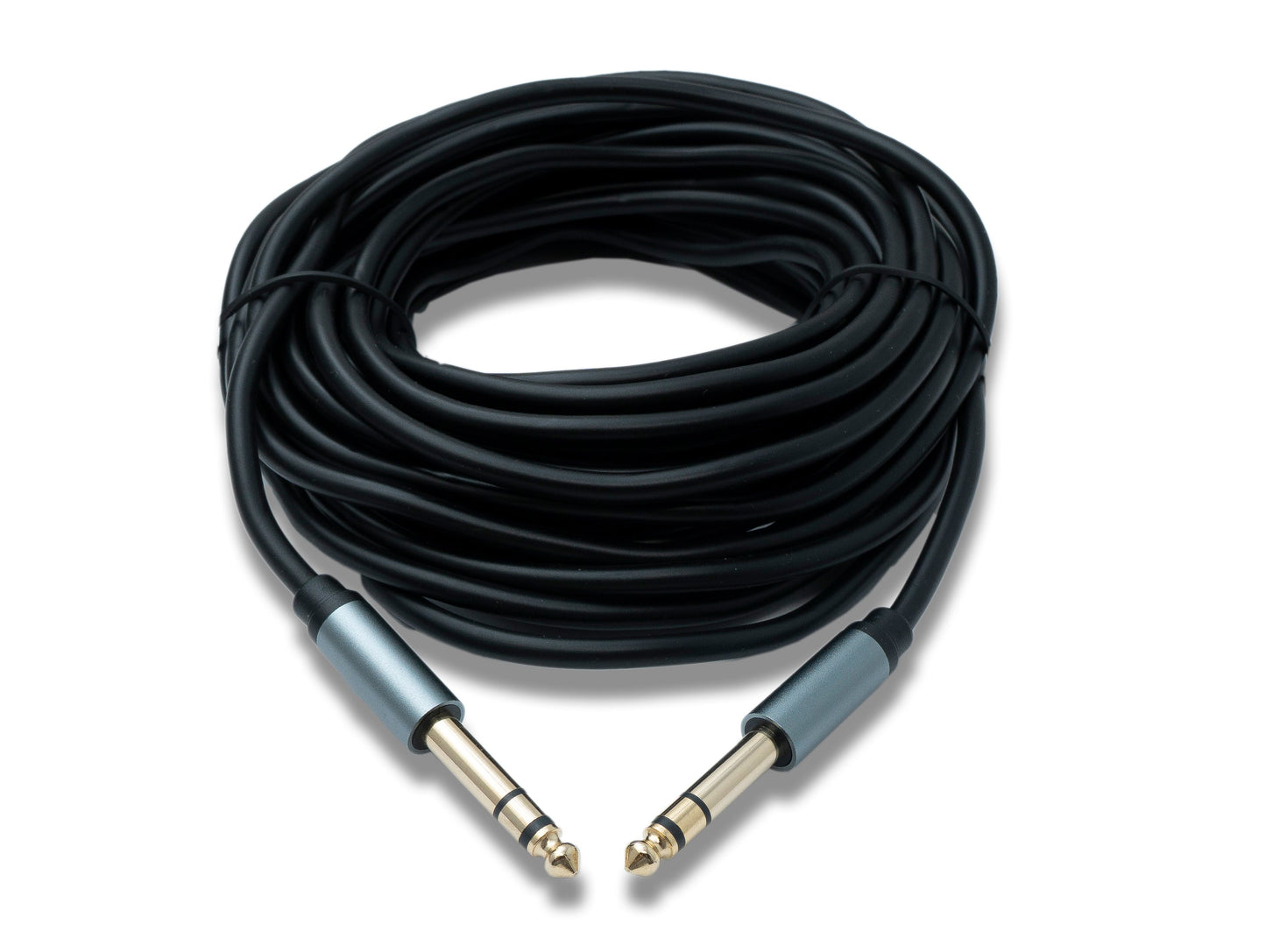SYSTEM-S Audio Jack Cable 10 m AUX 6.35 mm 3-pin TRS Male to Male Adapter