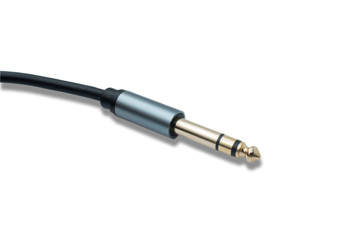 SYSTEM-S Audio Jack Cable 10 m AUX 6.35 mm 3-pin TRS Male to Male Adapter