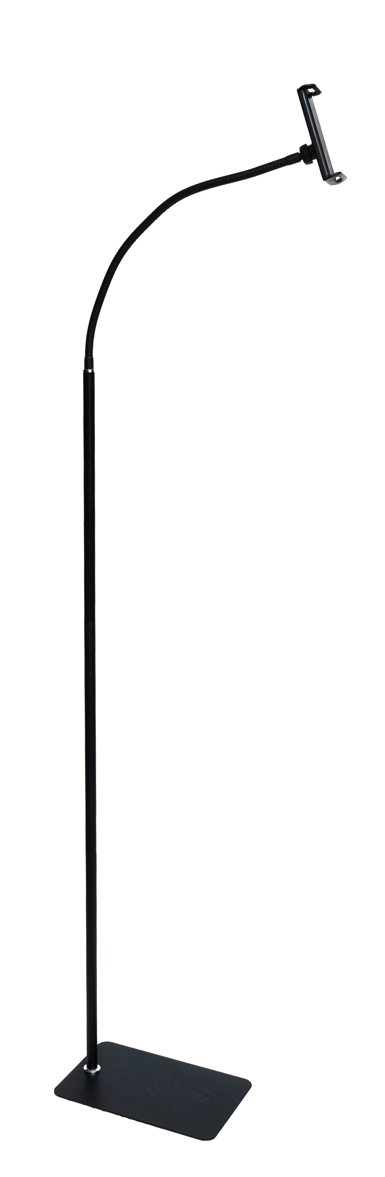 SYSTEM-S floor stand with flexible gooseneck holder for tablets 7" to 13"