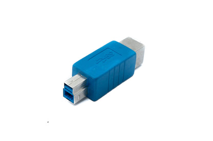 SYSTEM-S USB 3.0 Adapter Typ B Stecker zu Buchse Kabel 5 Gbit/s 100W in Blau