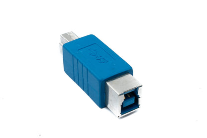 SYSTEM-S USB 3.0 Adapter Typ B Stecker zu Buchse Kabel 5 Gbit/s 100W in Blau