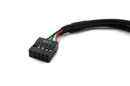 SYSTEM-S Front Panel Adapter 18 cm 2x USB 3.1 Typ E Buchse zu 2.0 9 Pin & 10 Pin Kabel