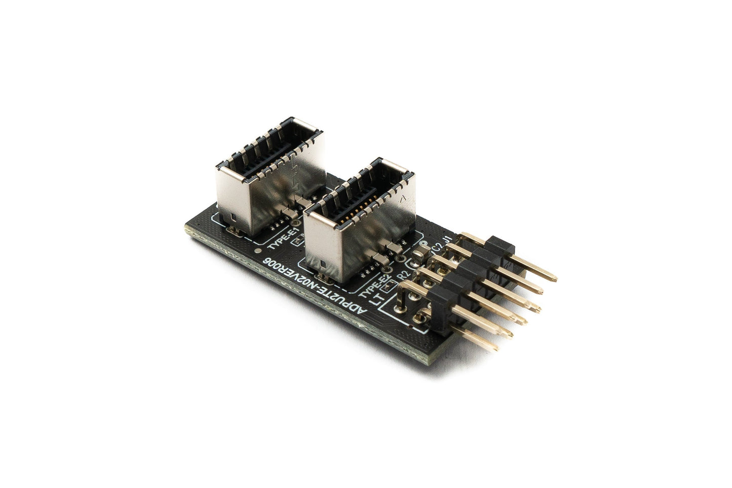 SYSTEM-S Front Panel Adapter 18 cm 2x USB 3.1 Typ E Buchse zu 2.0 9 Pin & 10 Pin Kabel