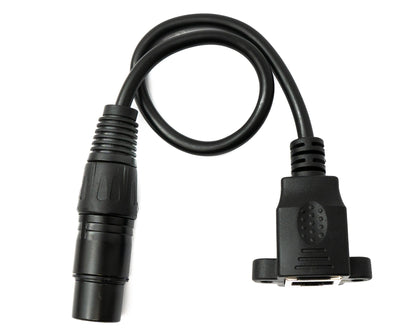 SYSTEM-S LAN cable 30 cm RJ45 socket to XLR 3 pin socket screw in black