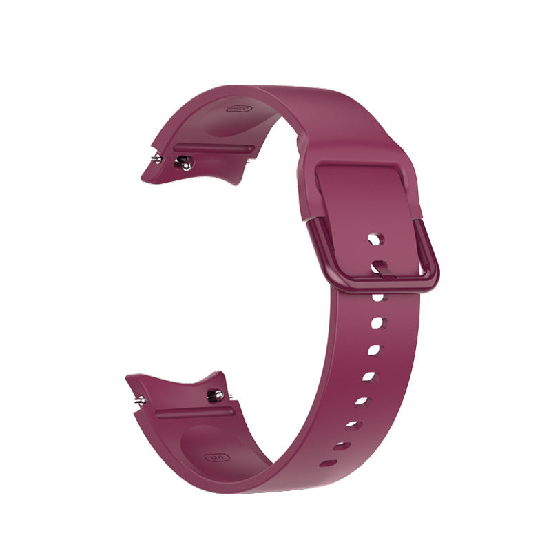 SYSTEM-S Armband 20 mm aus Silikon für Samsung Galaxy Watch 5 4 Smartwatch in Rot