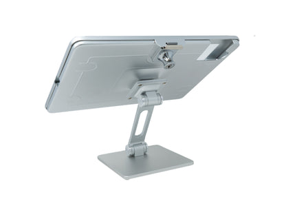 SYSTEM-S Tisch Halterung 360° Ständer abschließbar für iPad 10 Pro 11 Air 4 5 in Grau