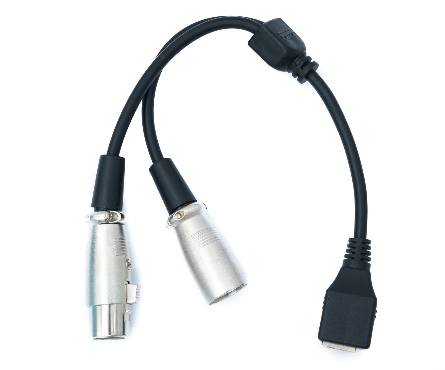 SYSTEM-S XLR Y Kabel 30 cm 2x 3 polig Buchse zu RJ45 Buchse in Schwarz
