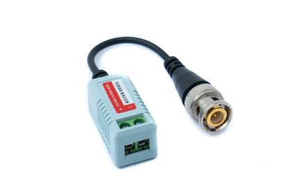 SYSTEM-S 2x UTP cable 10 cm screw lock to BNC connector for HD cameras adapter in black