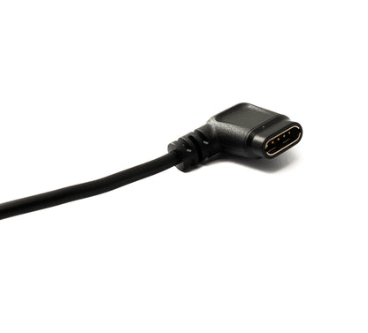 SYSTEM-S USB 2.0 cable 100 cm charging cable for Amazfit Falcon A2029 A2028 angle in black