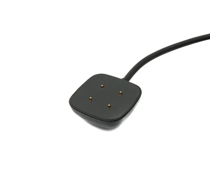 SYSTEM-S USB 2.0 Kabel 95 cm Ladekabel für Fitbit Versa 3 4 Sense 1 2 Smartwach Schwarz