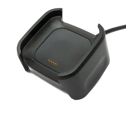 SYSTEM-S USB 2.0 Kabel 95 cm Ladestation für Fitbit Versa 2 Smartwach in Schwarz