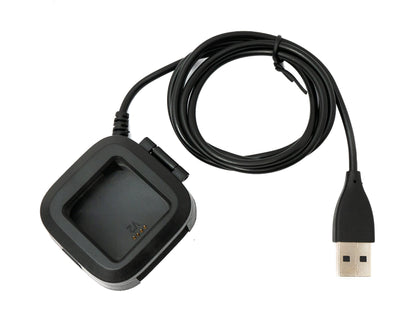 SYSTEM-S USB 2.0 Cable 93 cm Charging Station for Fitbit Versa 2 Smartwatch in Black 