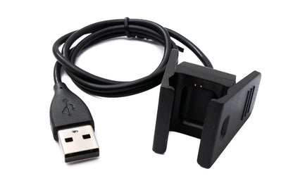 SYSTEM-S USB 2.0 Kabel 54 cm Ladekabel für Fitbit Charge 2 Smartwach in Schwarz