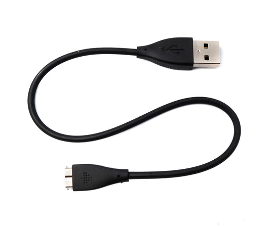 SYSTEM-S USB 2.0 cable 24 cm charging cable for Fitbit Charge HR smartwatch in black 
