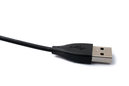 SYSTEM-S USB 2.0 Kabel 24 cm Ladekabel für Fitbit Charge HR Smartwach in Schwarz
