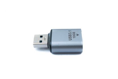 SYSTEM-S USB 3.1 Gen 2 Adapter Typ A Stecker zu Buchse Kabel in Grau