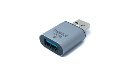 SYSTEM-S USB 3.1 Gen 2 Adapter Typ A Stecker zu Buchse Kabel in Grau