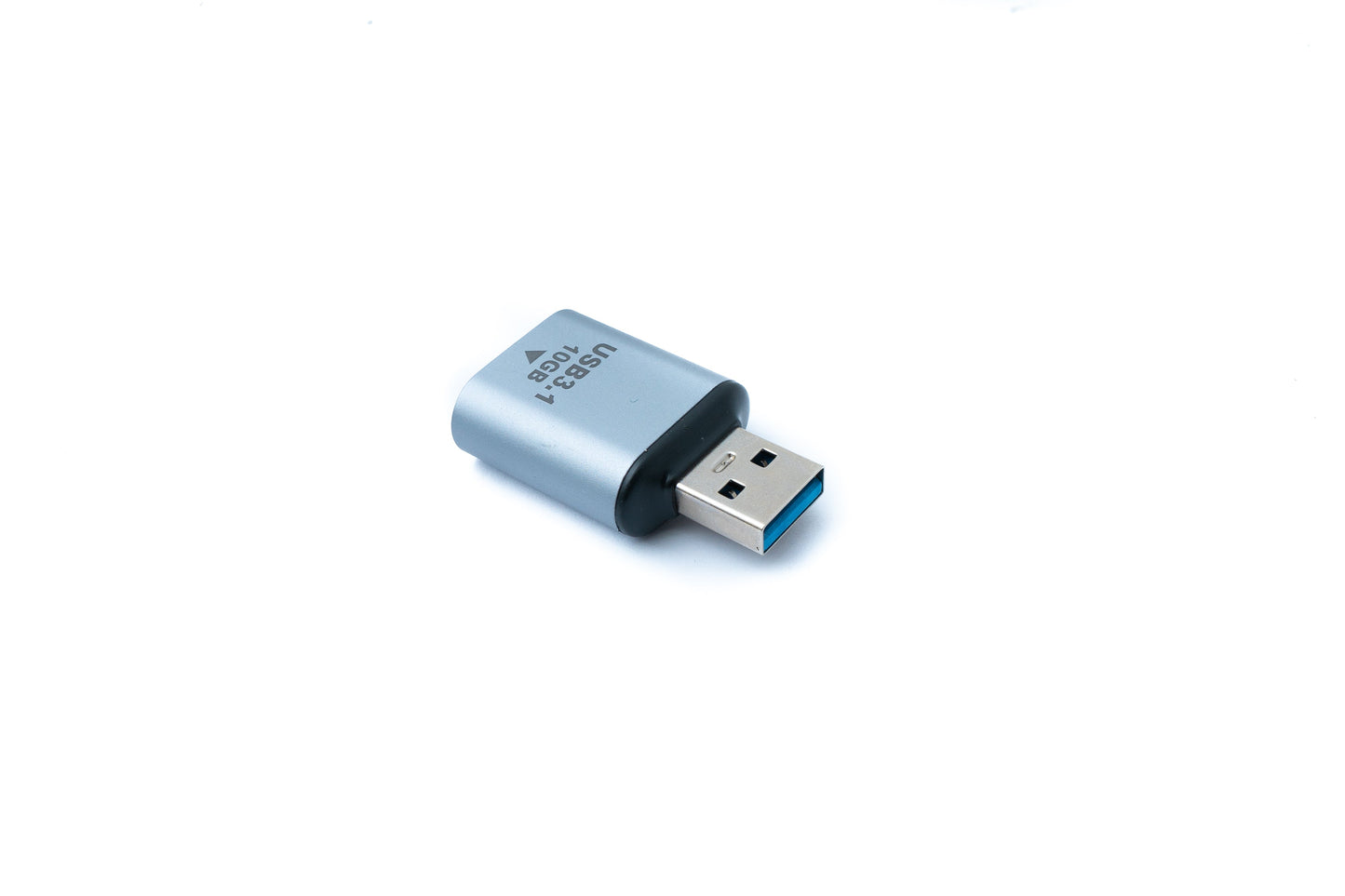 SYSTEM-S USB 3.1 Gen 2 Adapter Typ C Buchse zu Typ A Stecker Kabel in Grau