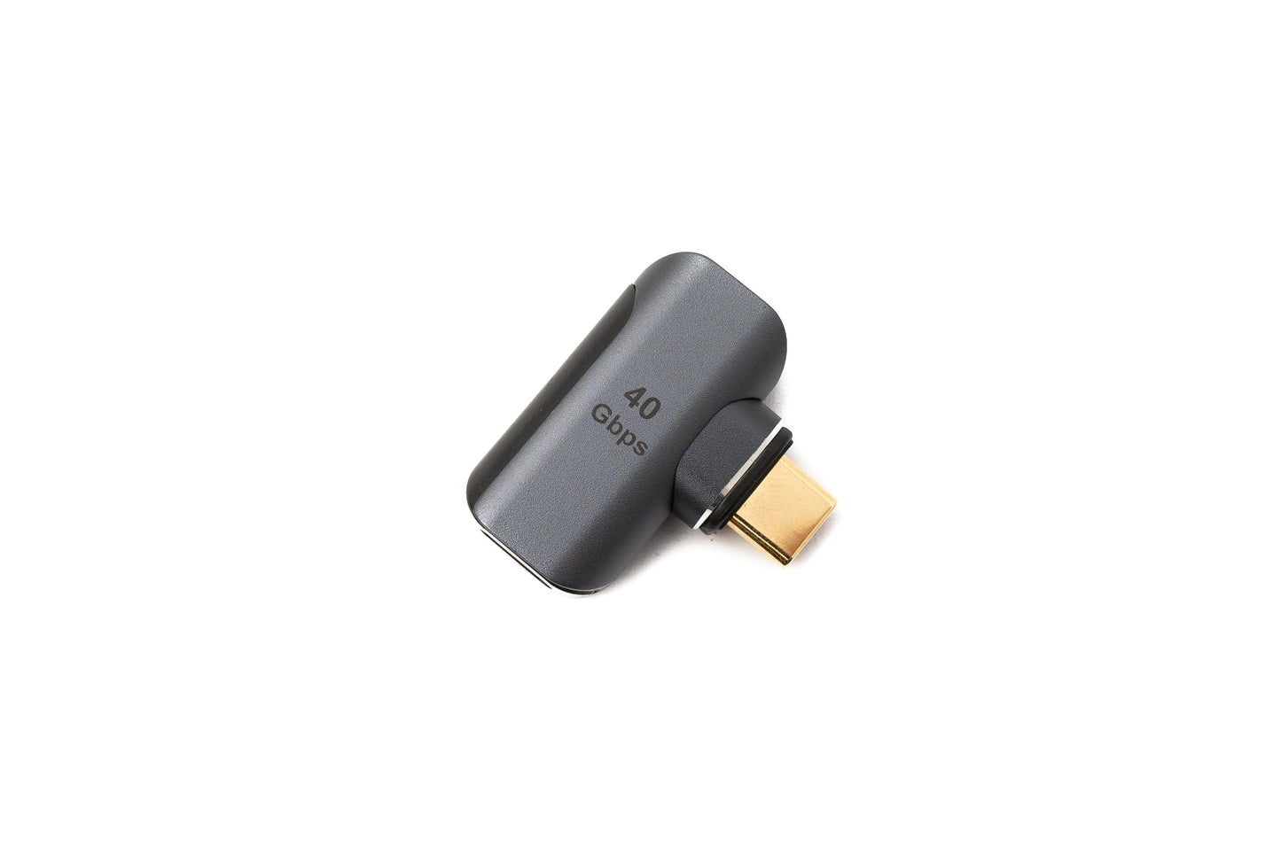 SYSTEM-S USB4 USB Adapter Type C Male to Female 40 Gbit/s USB 4.0 100W Angle Cable in Gray