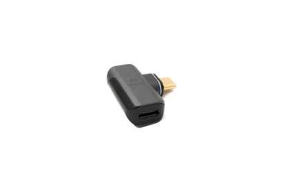 SYSTEM-S USB4 USB Adapter Type C Male to Female 40 Gbit/s USB 4.0 100W Angle Cable in Gray