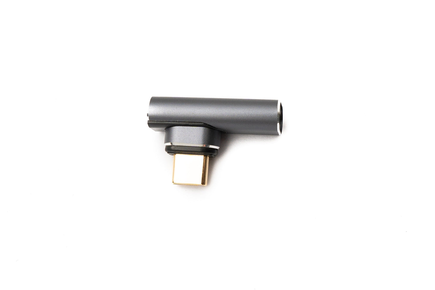 SYSTEM-S USB4 USB Adapter Typ C Stecker zu Buchse 100W 40 Gbit/s USB 4.0 Winkel Kabel in Grau