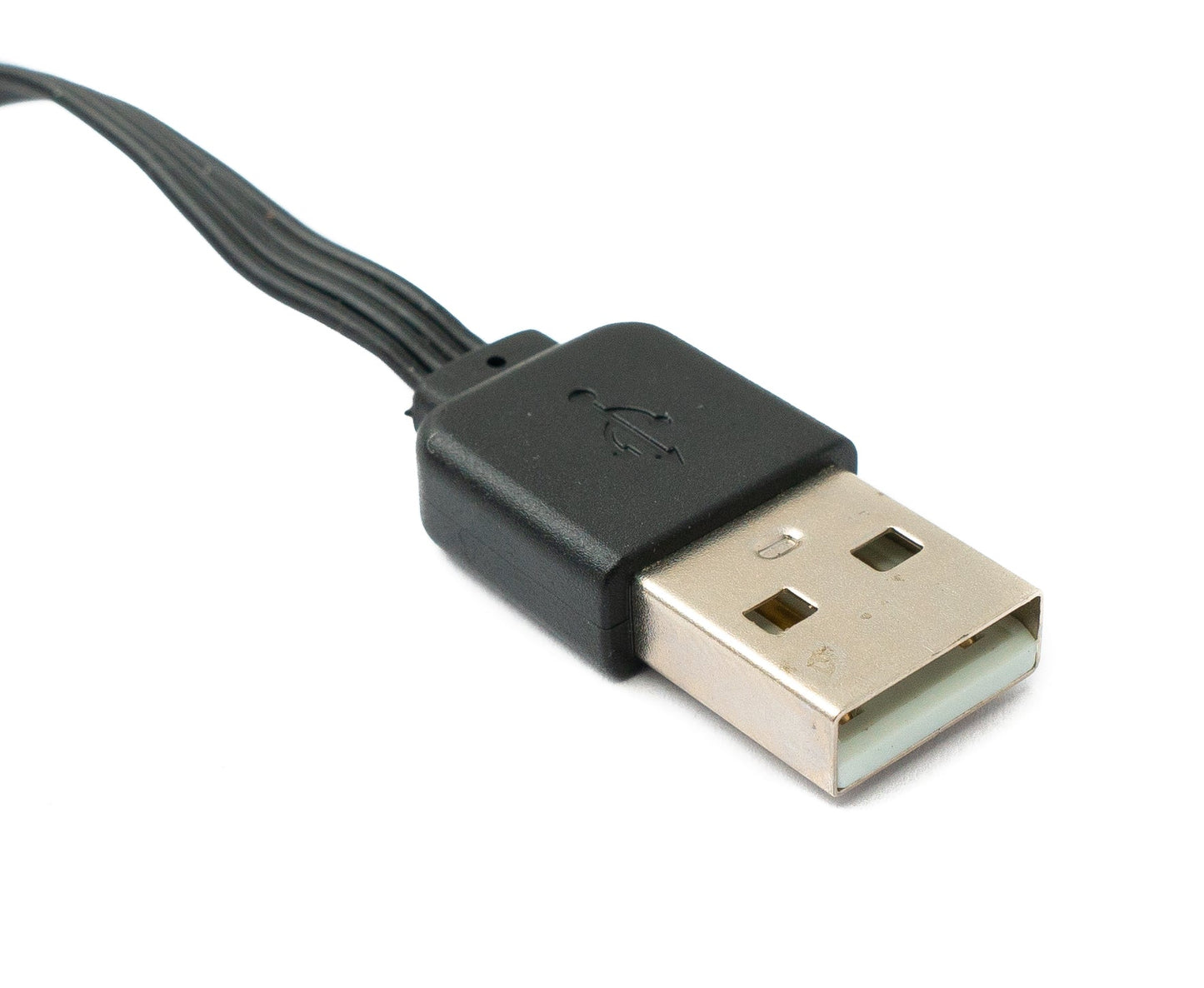SYSTEM-S USB 2.0 Kabel 13 cm Micro B Stecker zu Typ A Stecker kurz flach Schwarz