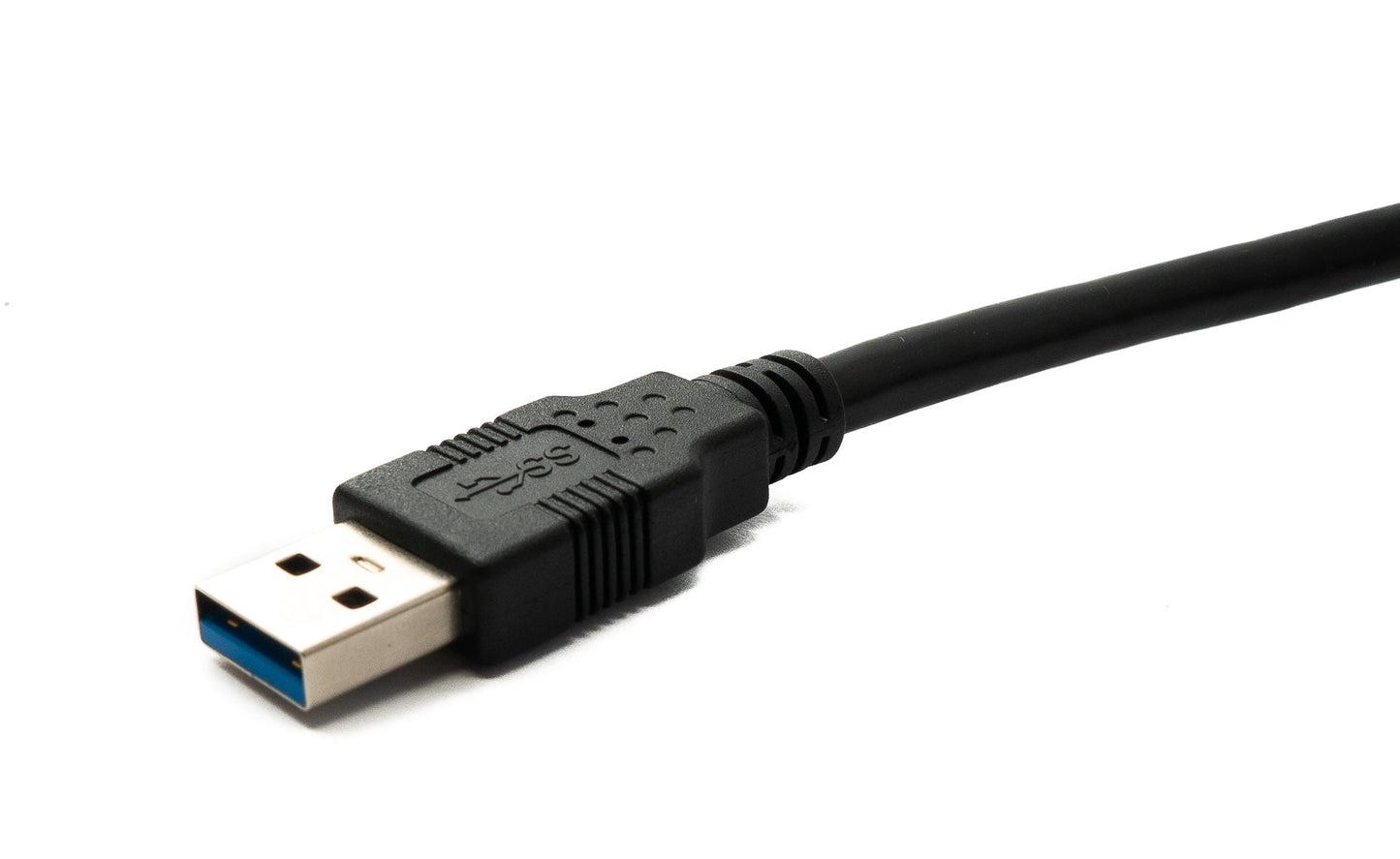 SYSTEM-S USB 3.0 Kabel 3 m Typ A Stecker zu 3.0 Micro Stecker Winkel Schraube