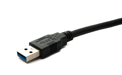 SYSTEM-S USB 3.0 Kabel 3 m Typ A Stecker zu 3.0 Micro Stecker Winkel Schraube