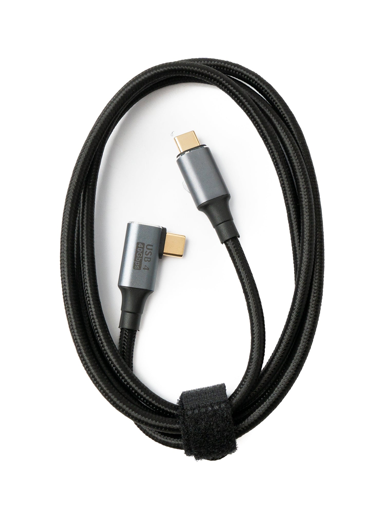 SYSTEM-S USB4 USB Kabel 120 cm Typ C Stecker zu Stecker 40 Gbit/s USB 4.0 geflochten Winkel