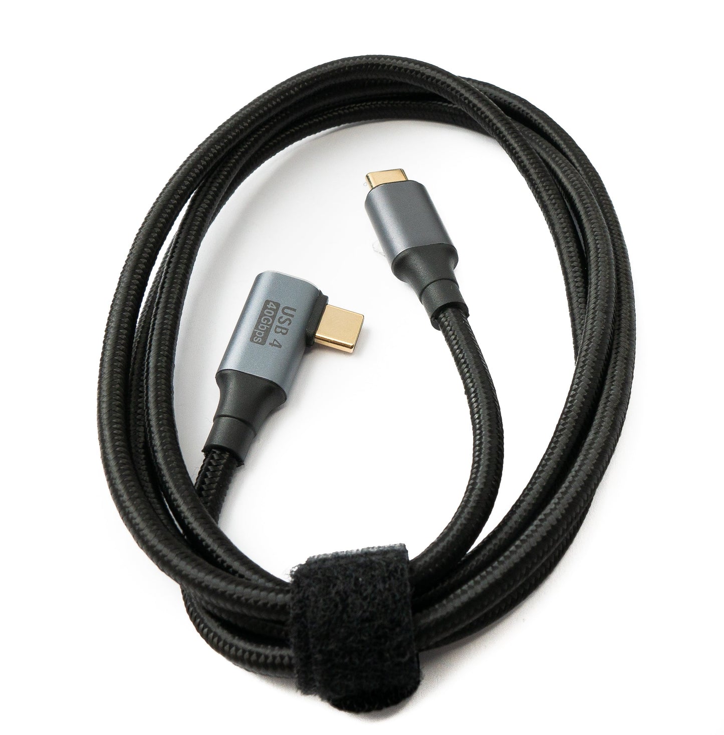 SYSTEM-S USB4 USB Kabel 120 cm Typ C Stecker zu Stecker 40 Gbit/s USB 4.0 geflochten Winkel