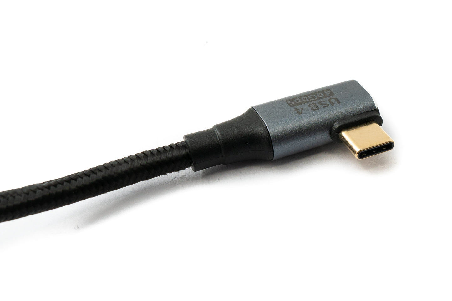 SYSTEM-S USB4 USB Kabel 120 cm Typ C Stecker zu Stecker 40 Gbit/s USB 4.0 geflochten Winkel