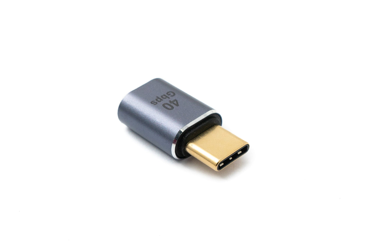 SYSTEM-S USB4 USB Adapter Typ C Stecker zu Buchse 40 Gbit/s USB 4.0 Kabel in Grau