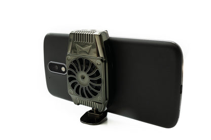 SYSTEM-S USB Kühlung Ventilator für 4,0" bis 6,7" Smartphone Tablet in Schwarz
