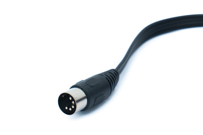 SYSTEM-S Cinch 4 RCA Kabel 30 cm Buchse zu DIN 5 polig Stecker Stereo Schwarz
