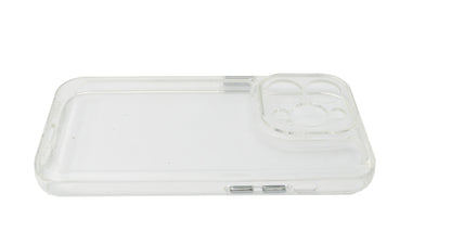 SYSTEM-S Schutzhülle stoßfest TPU Silikon in Weiß Transparent Hülle für iPhone 14 Pro Max