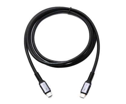 SYSTEM-S Thunderbolt 4 Cable 150 cm Type C Male to Male Adapter 40 Gbit/s USB 4.0
