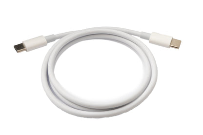 SYSTEM-S USB 3.1 Gen 2 Type C Cable 100 cm Male to Male 10 Gbit/s 100W White