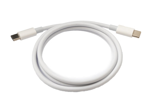 SYSTEM-S USB 3.1 Gen 2 Typ C Kabel 100 cm Stecker zu Stecker 10 Gbit/s 100W Weiß