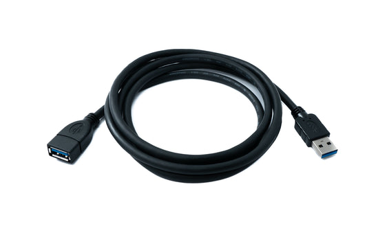 SYSTEM-S USB 3.0 Kabel 150 cm Typ A Stecker zu Buchse 5 Gbit/s in Schwarz