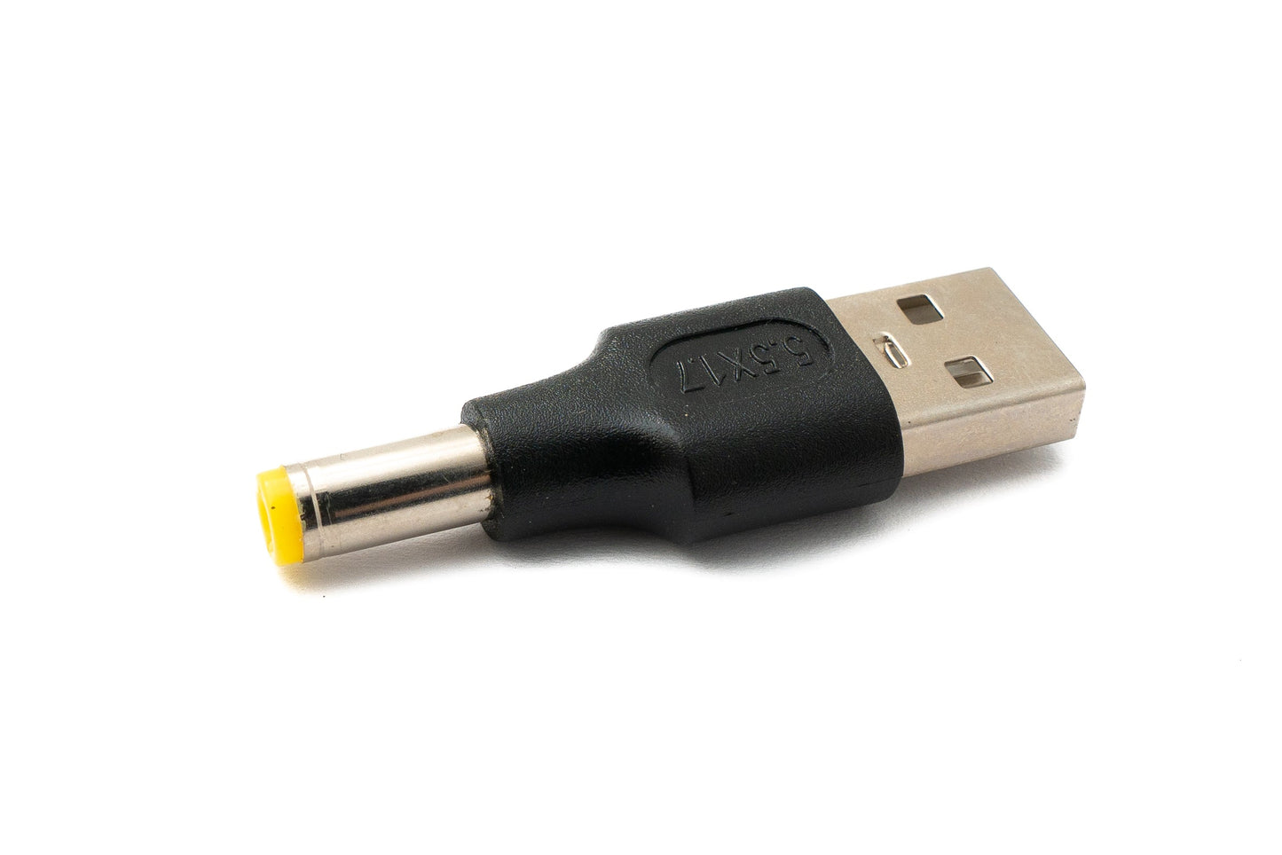 SYSTEM-S DC Adapter 20V 5.5 x 1.7 plug to USB 2.0 plug cable in black